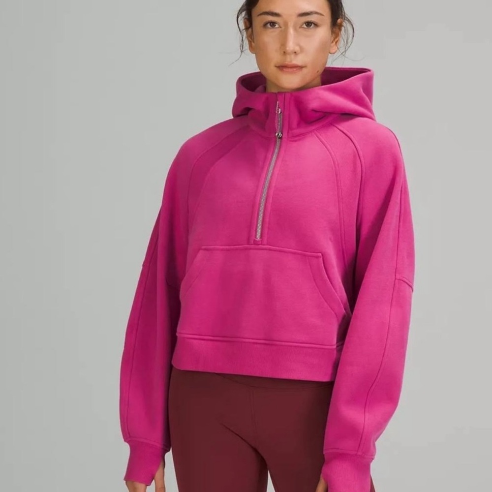 Lululemon Pink Lychee Scuba 1/2 Zip - Picture 1 of 1